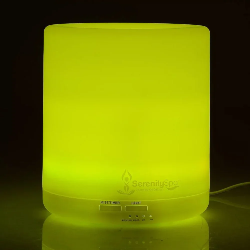 SerenitySpa 400mL Ultrasonic Essential Oil Diffuser LED 7 Color Aromatherapy Set
